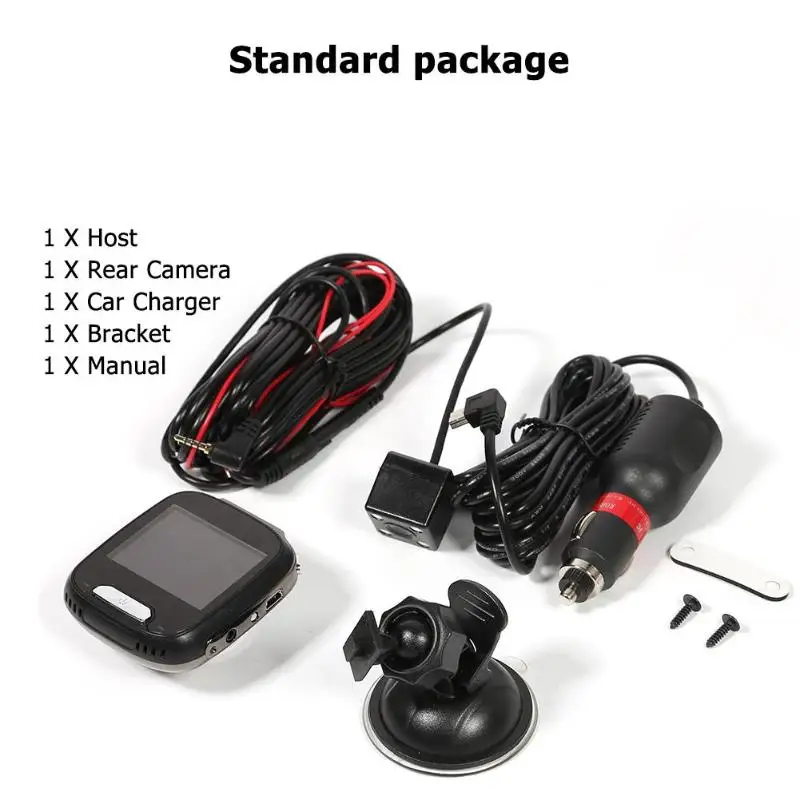 VODOOL H08 Mini 2 дюймов Видеорегистраторы для автомобилей Камера Full HD 1080P Двойной
