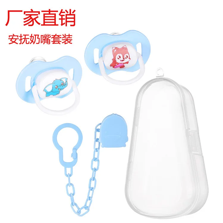 Baby Appease Nipple Suit Cartoon Silica Gel Chain Group Combine Dress Sleep Peacefully Play Mouth | Мать и ребенок