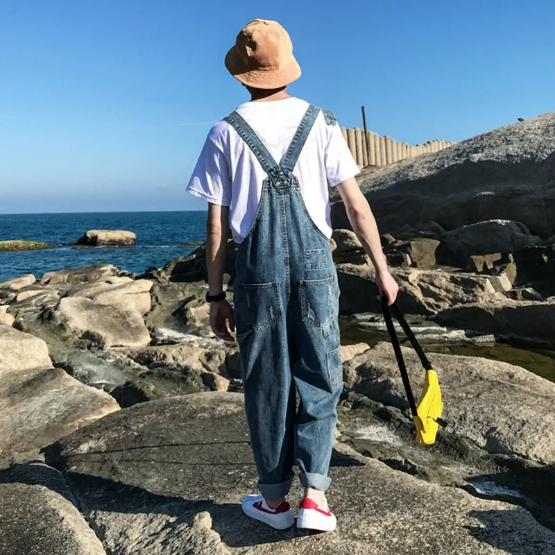 Свободные джинсы комбинезоны для мужчин бойфренда низкой заниженным шаговым