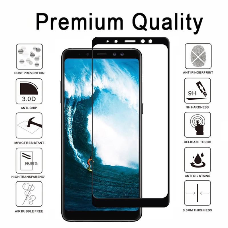Закаленное стекло для samsung a8 2018 Защита экрана galaxy a6 plus a7 a5 sansung a6plus a8plus a 5 6 7