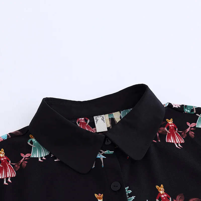 Cute Cartoon Print Shirts Women Long Sleeve Blouses Plus Size 4XL 5XL 2019 New Spring Ladies Tops Casual Clothing Chemise Femme |