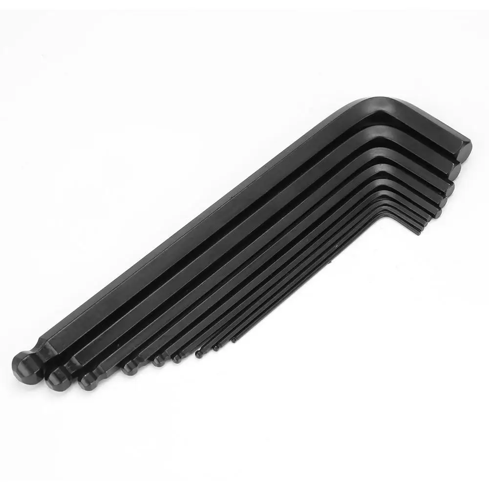 9PCS Extended Ball End Hex L-Wrench Set Professional Repairing Kit Hand Tool Wrenches 2019 new style | Инструменты