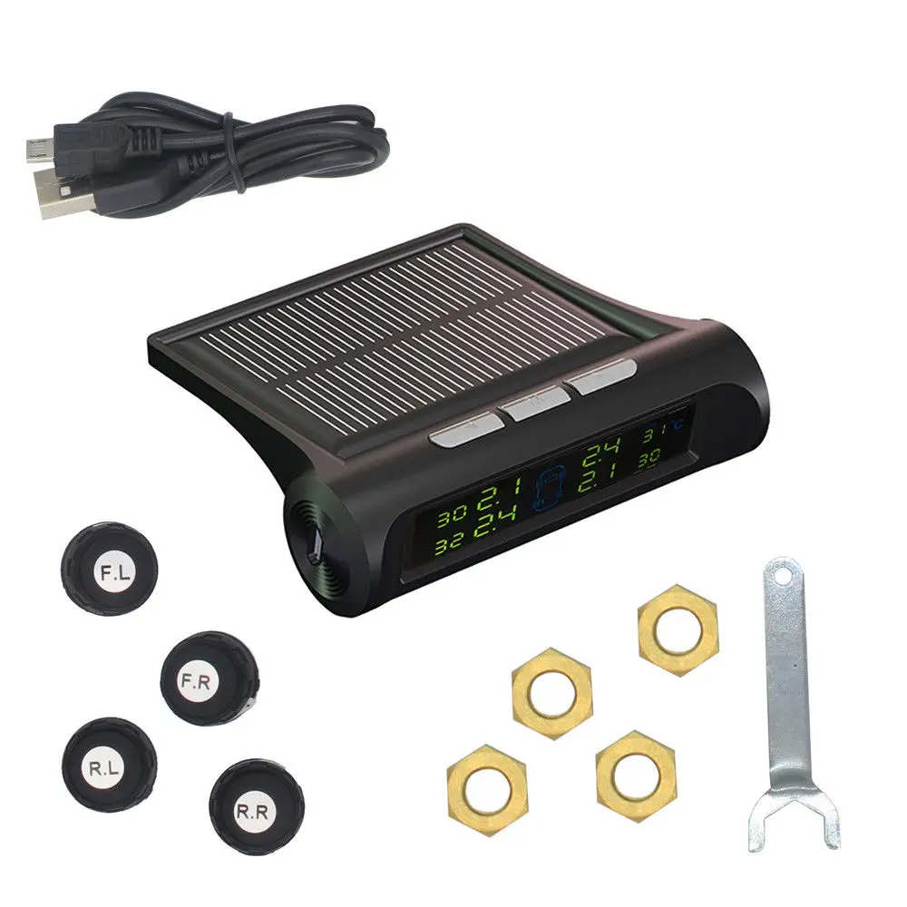 433 92 МГц Автомобильный Солнечный USB шин Давление монитор TPMS тестер Встроенный