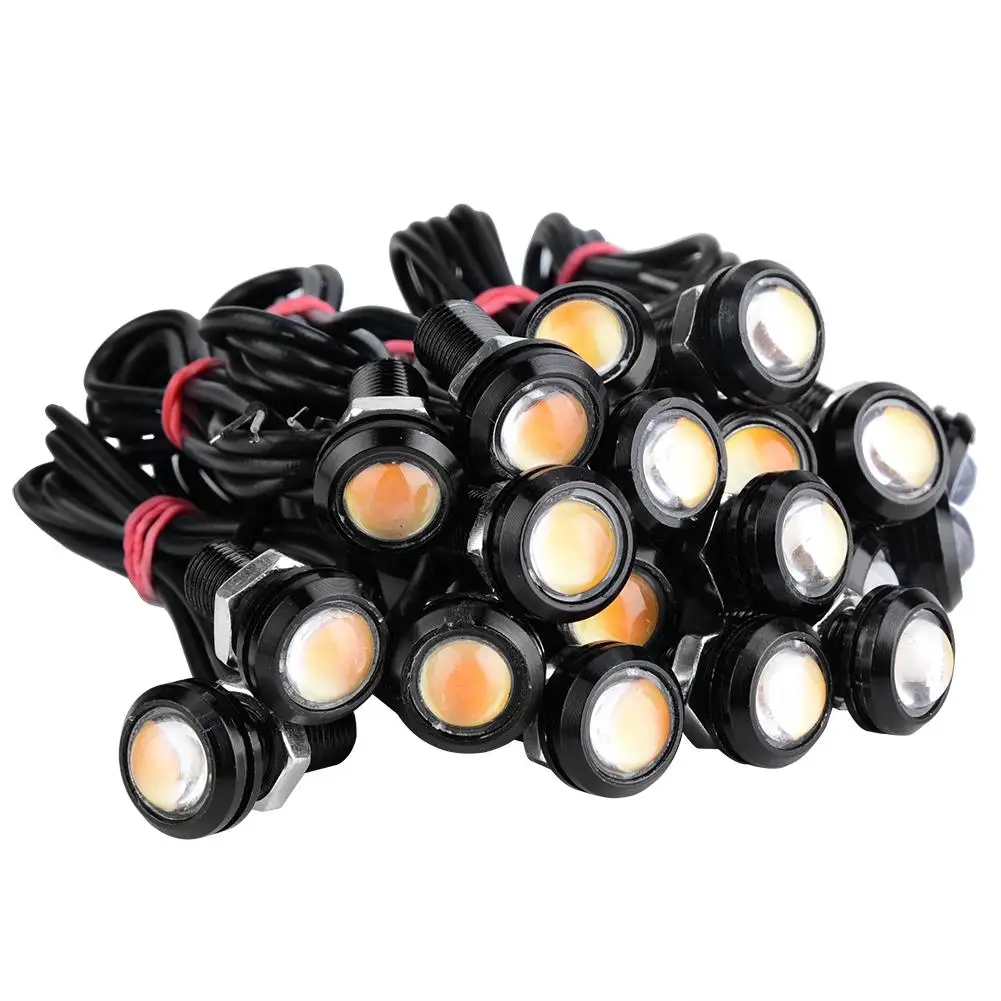 10 шт. Универсальный желтый 9 Вт LED Eagle Eye водонепроницаемый DRL Дневной ходовой