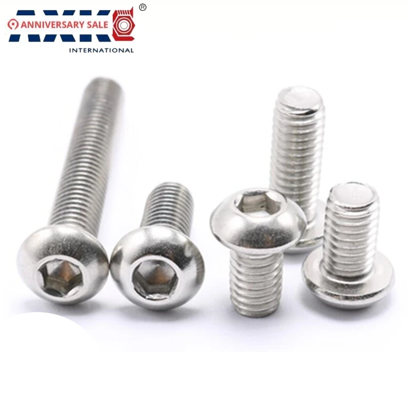 

25 PCS 1/4 -20x5 / 8 inch hex socket Button Head bolts screws
