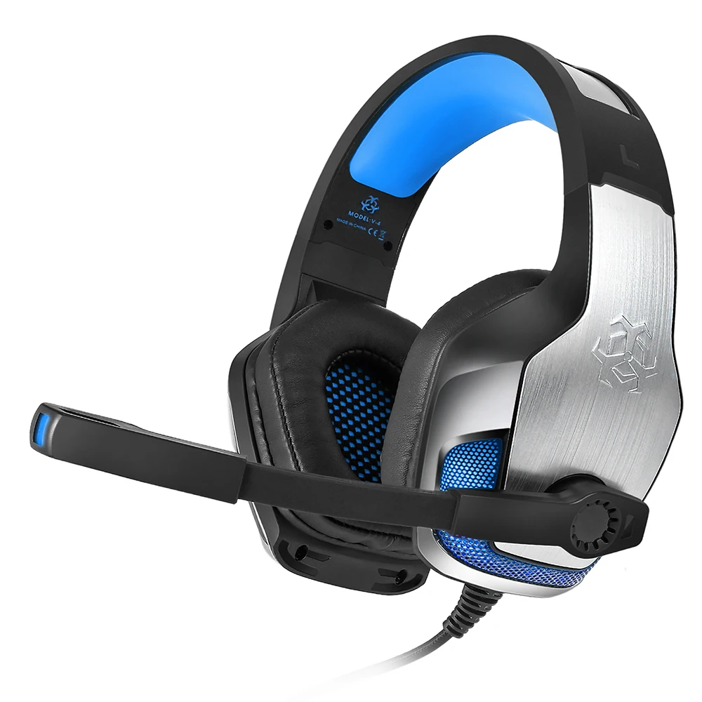 Hunterspider V4 3 5 мм наушники бас Игровые с микрофоном светодиодный свет для мобильного