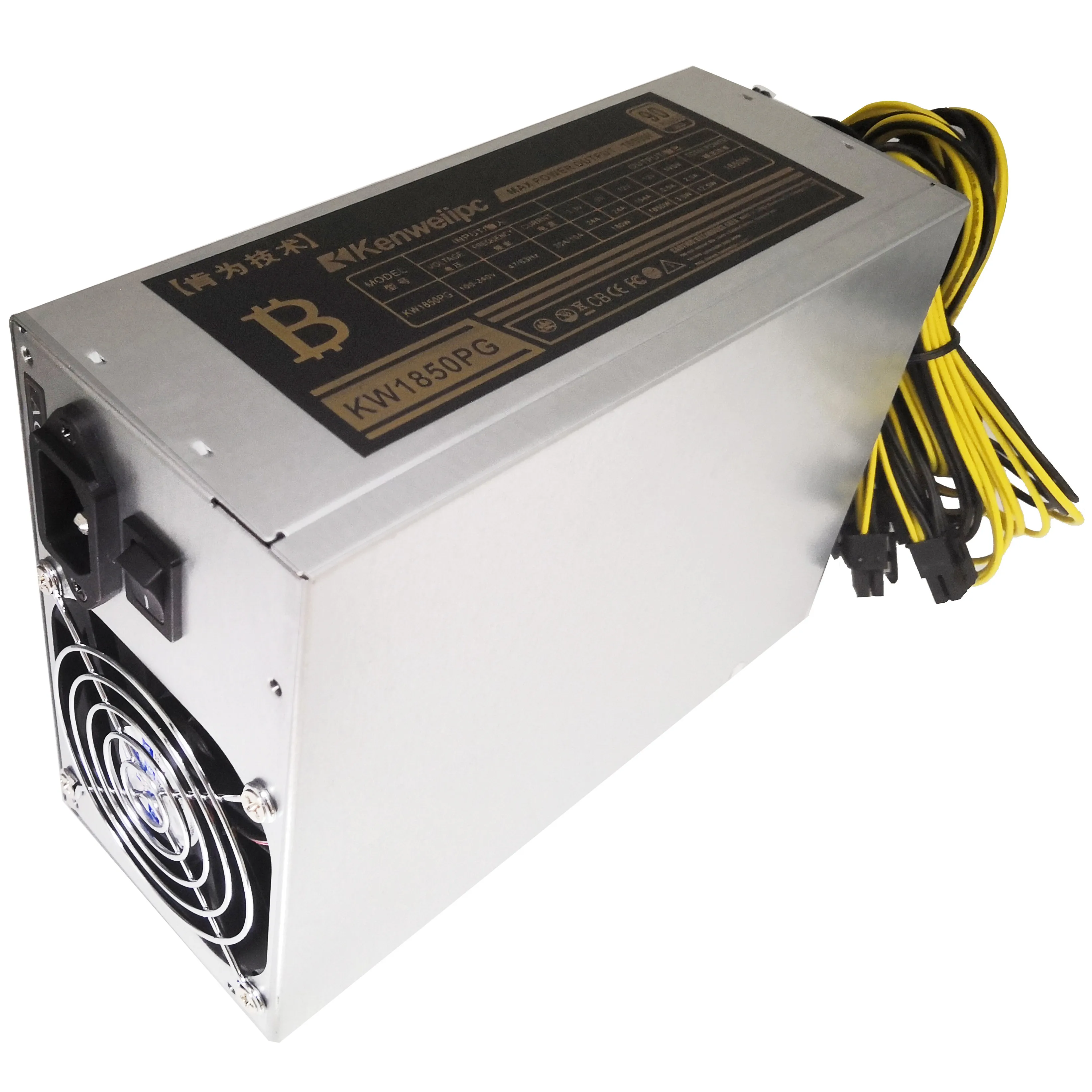 Высокоэффективный блок питания 1800 Вт 6PIN * 10 с поддержкой antminer S9 T9 A7 D3 L3 BTC для