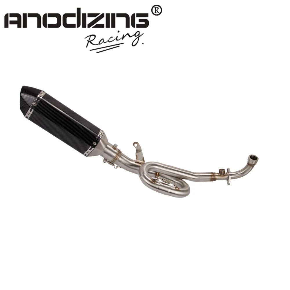 

Motorcycle Full Exhaust System Loop Muffler For KAWASAKI Z125 Z 125 PRO 2016-2018 With Muffler Middle Pipe Slip-On Front Pipe