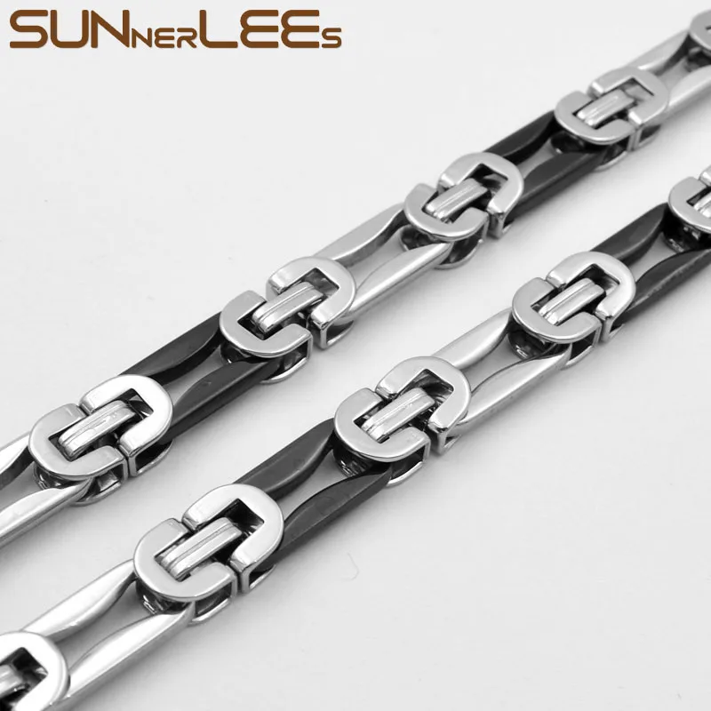 SUNNERLEES ювелирное изделие ожерелье из нержавеющей стали 8 мм Геометрическая