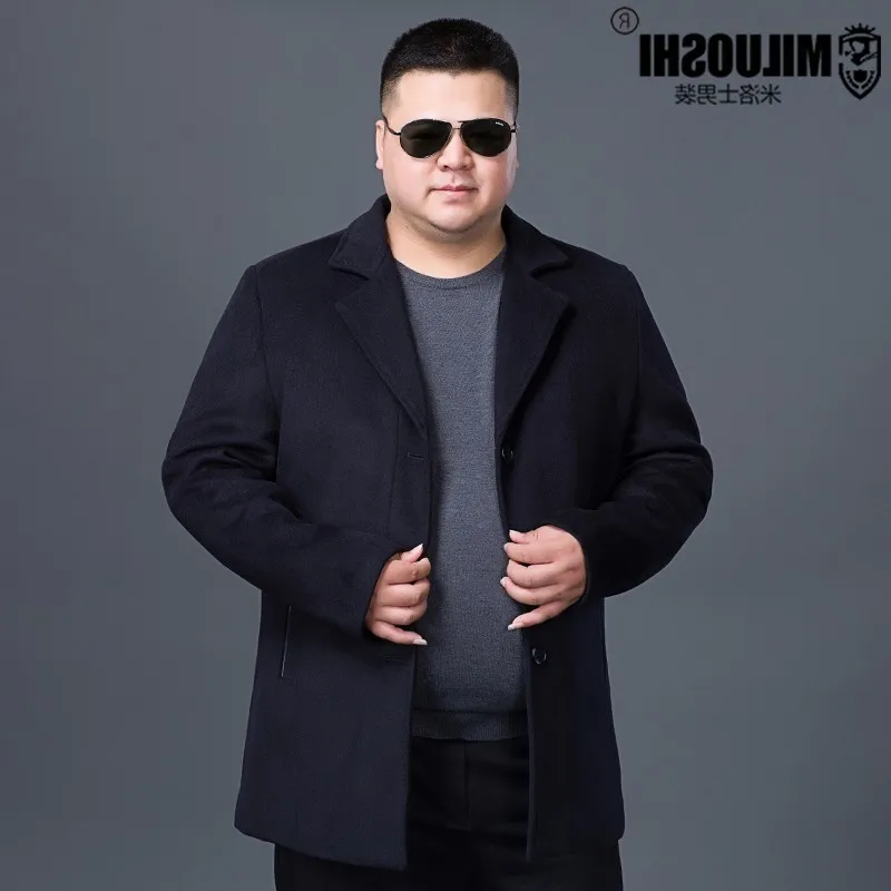 8XL 7XL мужские большого размера кашемировое пальто на зиму куртка мужчины манто homme мужской средней длины