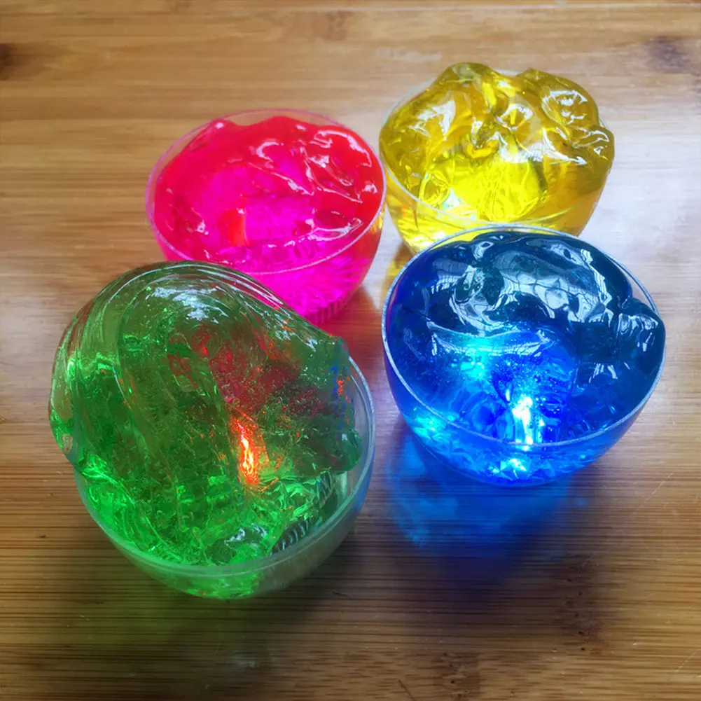 Clear Slime Fluffy Toys Electricity Creative Foam Decor Multicolor Luminous Crystal Mud Pate slime gum For | Игрушки и хобби