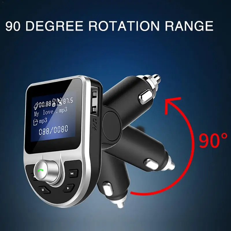 BT39 Smart Car Mp3 Player Bluetooth 4.0 Hands-Free Cigarette Lighter Power Support Echo Voice Control Dual USB Plug | Автомобили и