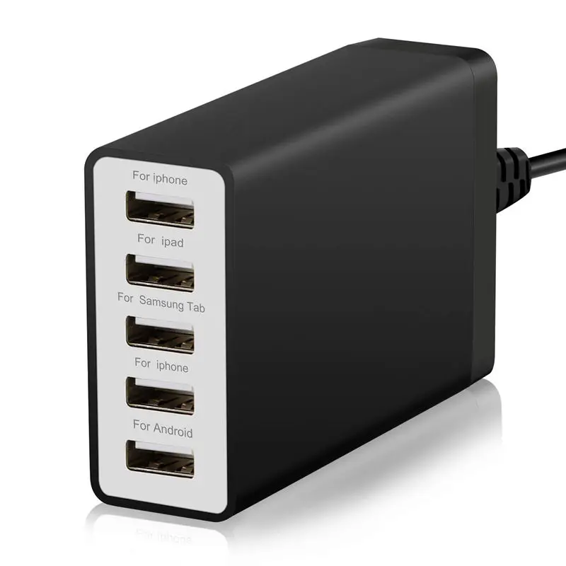 AABB-5-Port USB зарядное устройство с несколькими портами 40 Вт 8А настольная зарядная