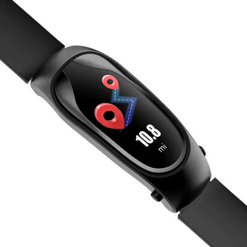 Спортивные обнаружения фитнес браслет с Bluetooth трекер Smart 2 в 1 гарнитура Поддержка