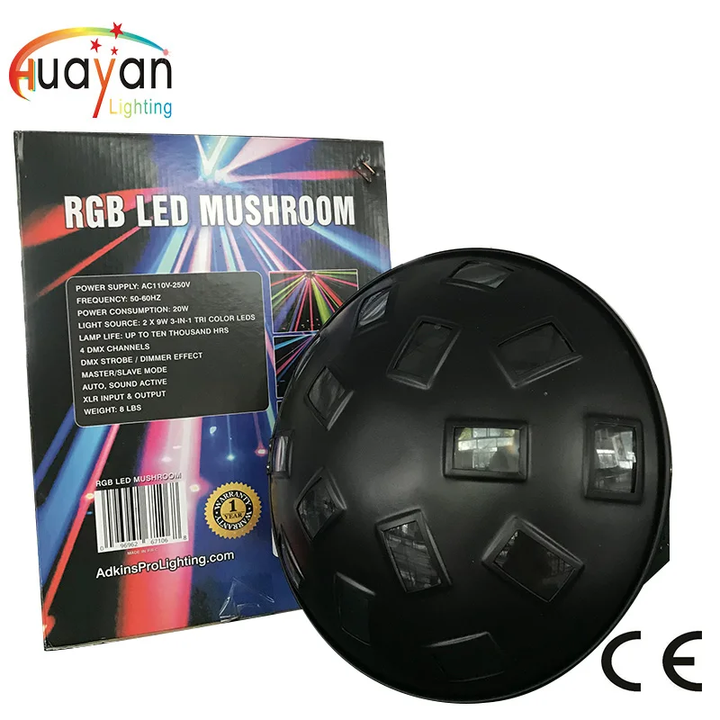 Большая скидка: 2*9 Вт трехцветный RGB светодиодный Гриб скандалл DJ Демо звуковые
