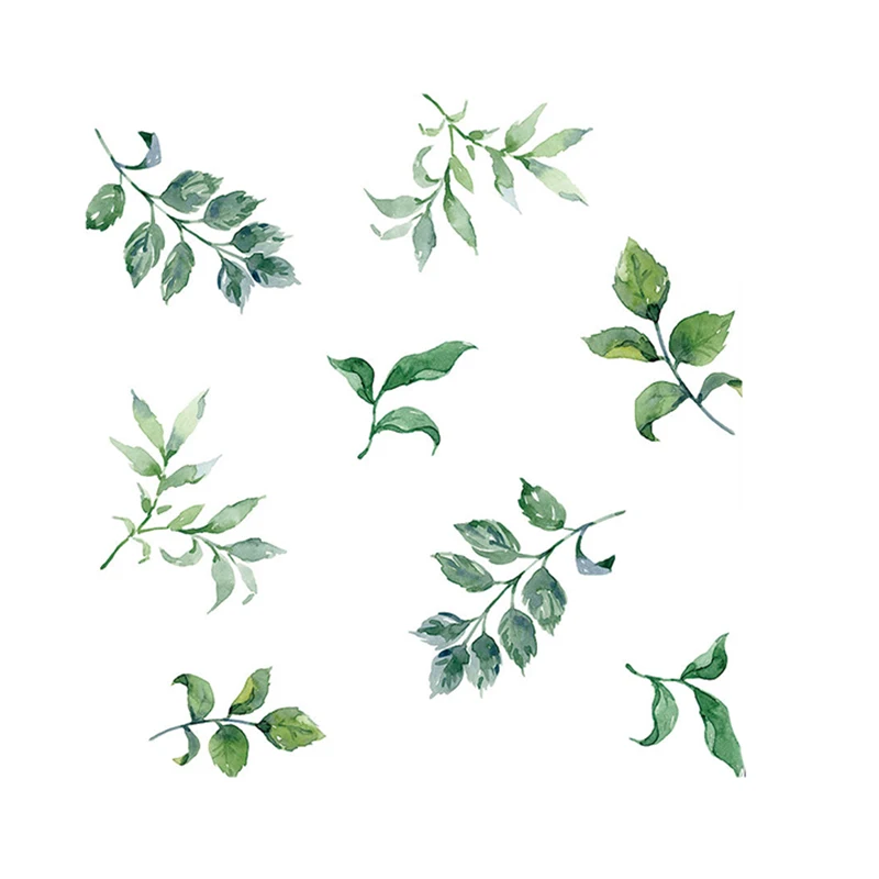 Creative Green Plant Wall Stickers TV Background Window Kid's Room Decor | Дом и сад