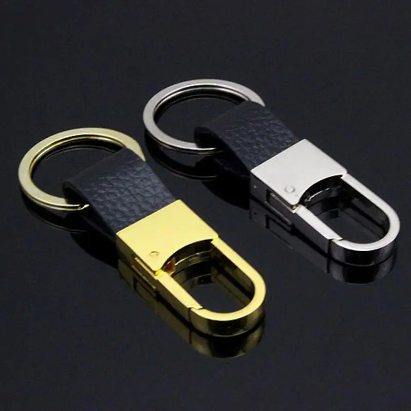 Fashoin Aluminum Alloy Car Keychains Men Leather Metal Key Buckle Electroplated Ring Belt Hook | Автомобили и мотоциклы
