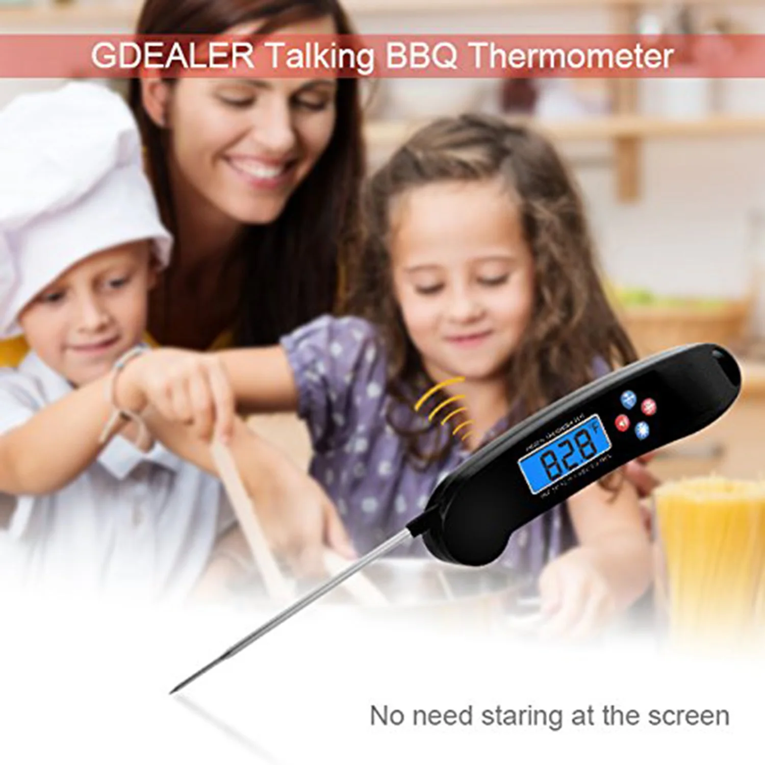LUDA говорящий цифровой термометр для мяса супер быстрый мгновенного чтения с