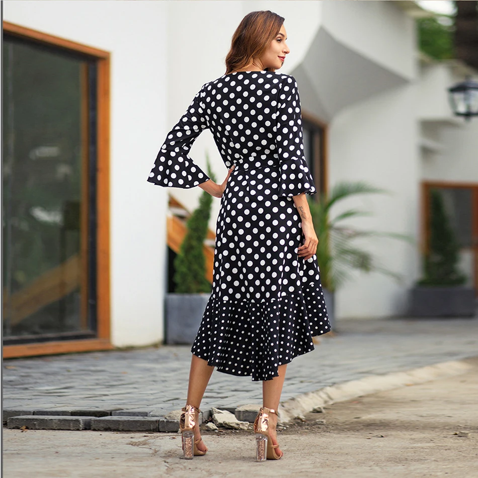 Bayboad 2019 Лидер продаж Весна с длинным Расклешенным рукавом V образным вырезом