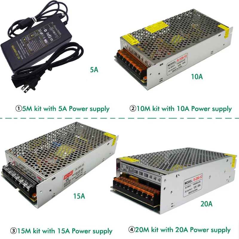 Светодиодная лента 5 20 м 12 В постоянного тока RGBW RGBWW 5050 гибкая + 2 4G Φ комплект