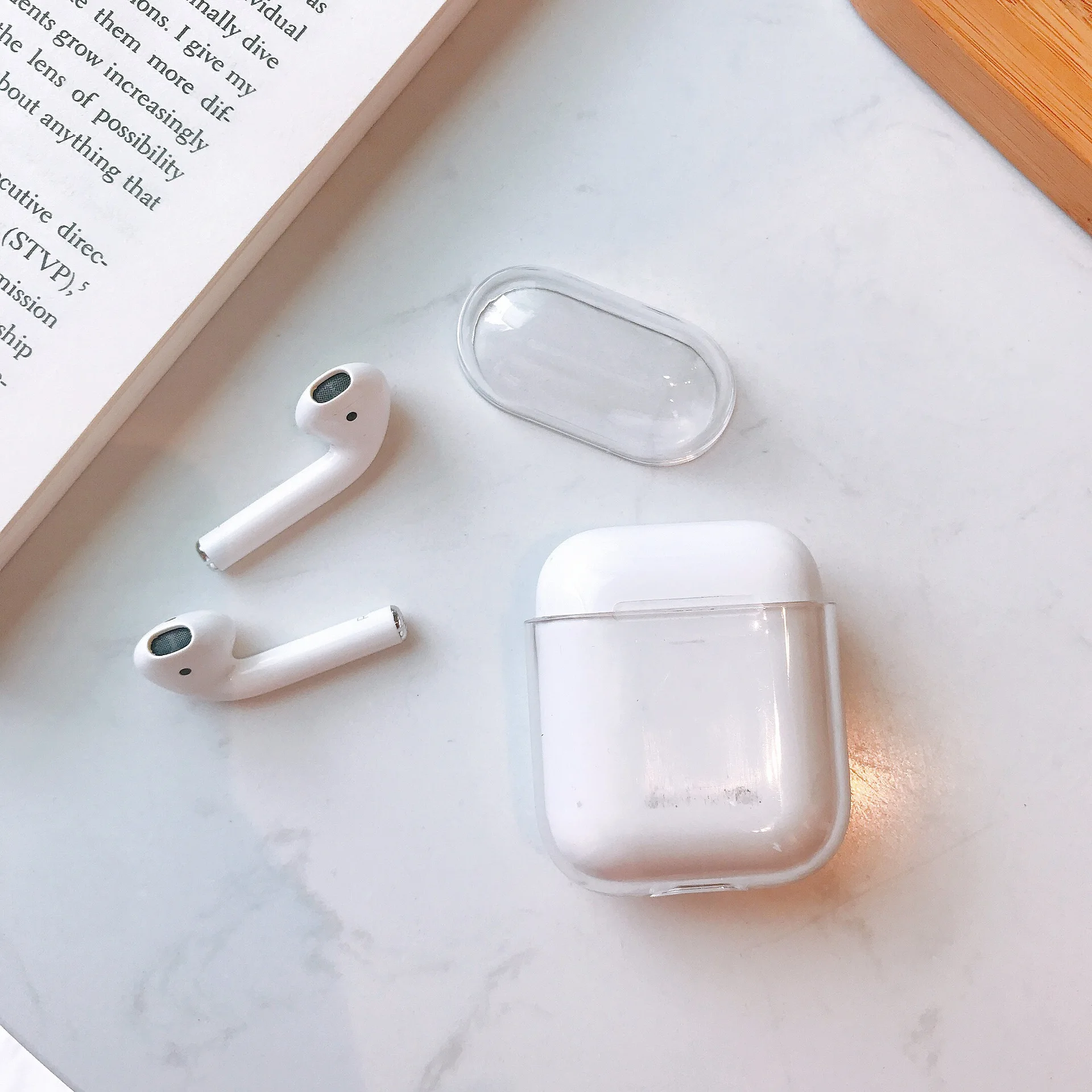 Фото Прозрачный защитный чехол для Apple air pods беспроводных наушников аксессуары airpods