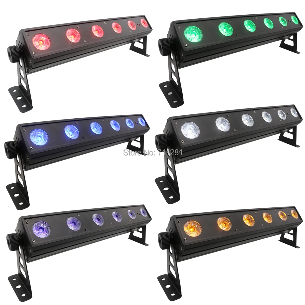 8 шт. светодиодный настенный светильник RGBWA + UV 6 в 1 DMX512 | Лампы и освещение