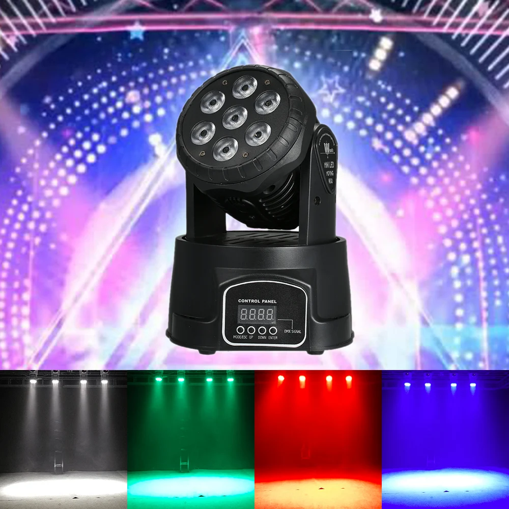 

AC100-240V 105W 7LED RGBW Stage Disco Party DJ Light Lighting Fixture with Remote Control Supported DMX512