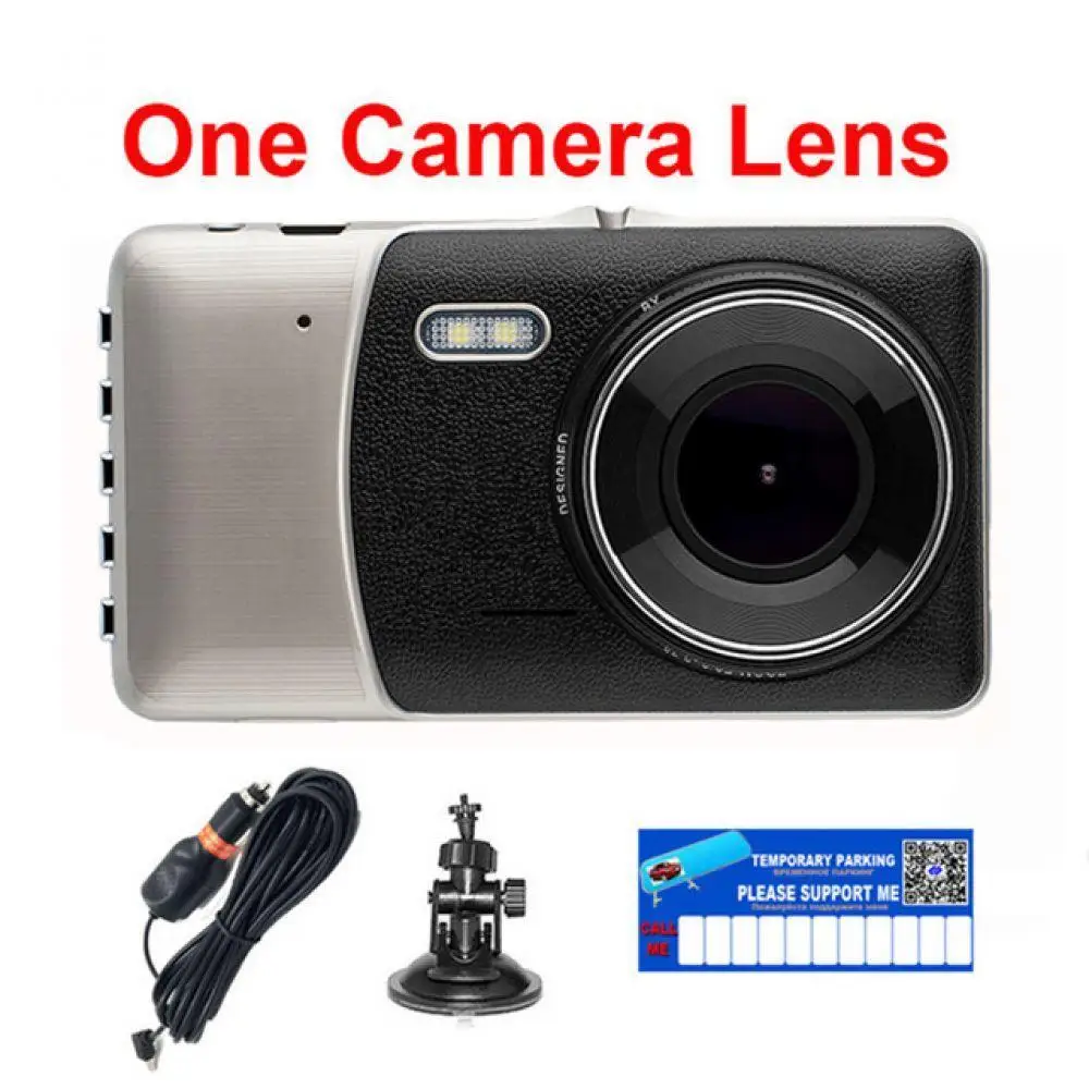 WOOKRAYS Автомобильный dvr 4 дюймов ips экран авто камера двойной объектив FHD 1080P Dash Cam