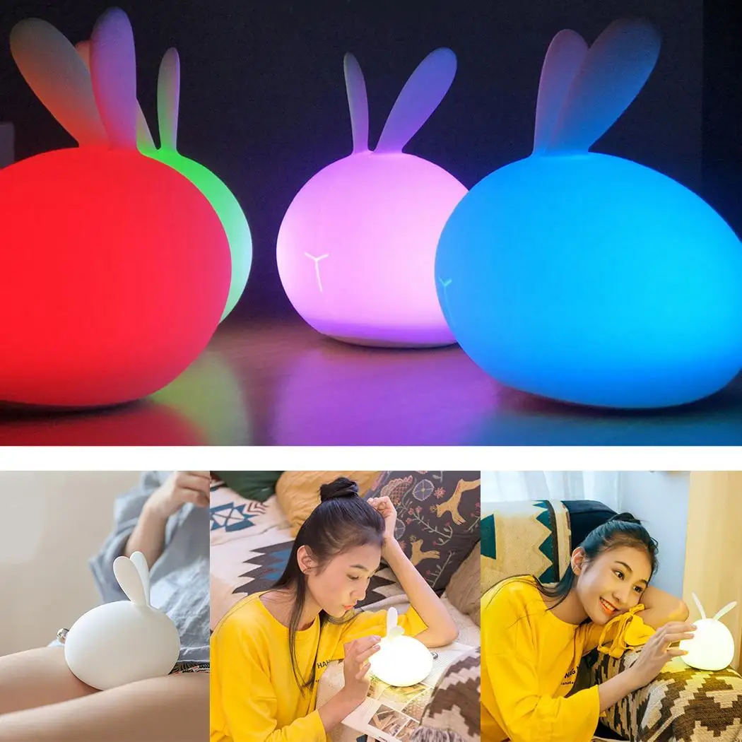 Cute Animal Shape USB Charging LED Night 4-6 Hours 500mAh Light 0.15W 5V/1A Children Bedside 1 Hour Lamp | Освещение