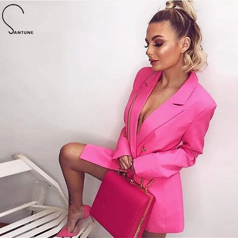 Женский блейзер на пуговицах с пряжкой и комплект 2 шт. пиджак длинным рукавом