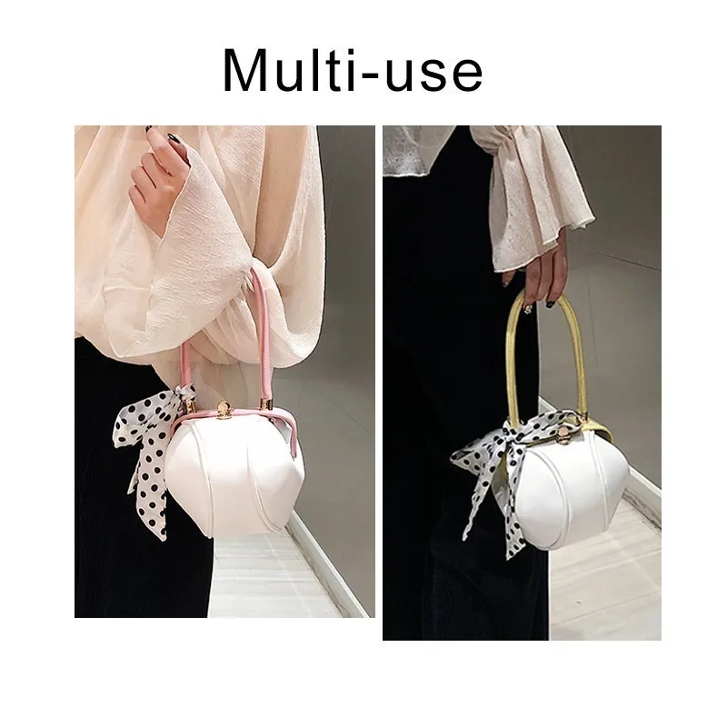 TTOU Fashion Elegant Small Women Handbag with Casual Scarf Quality Leather Female Shoulder Bag Ladies' Top-handle Tote Sac | Багаж и