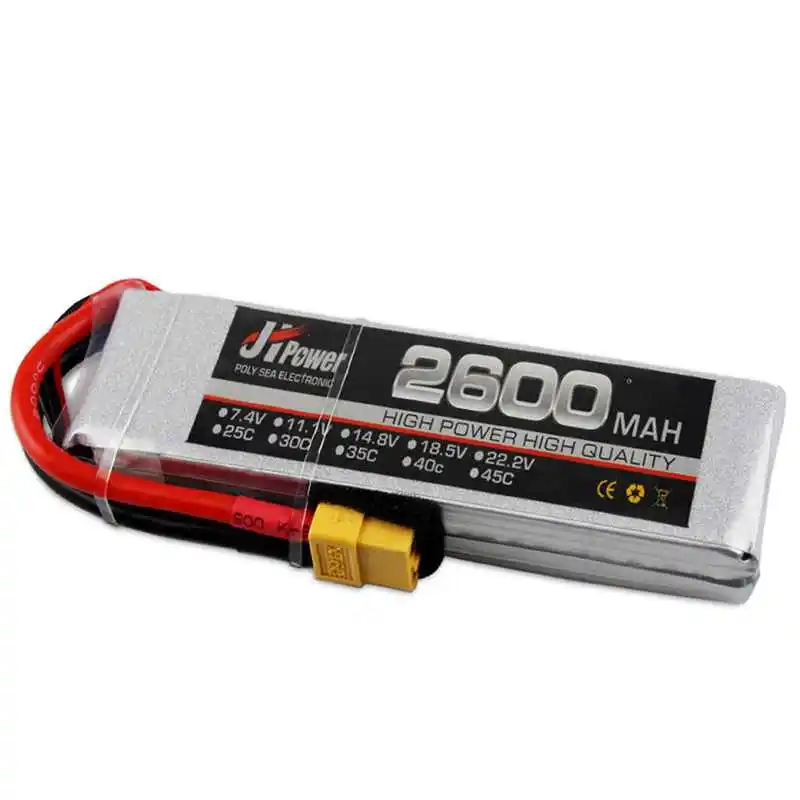 JH литий полимерный Радиоуправляемый автомобиль Батарея 2600 2s 35c 7 4 v T/TX60 Plug Липо для