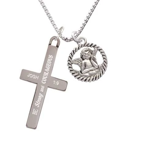 Рафаэль Ангел в веревке венок-сильный и смелый-крест ожерелье | Украшения