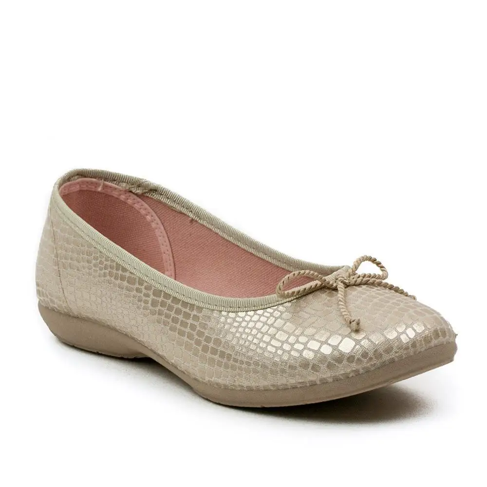 CABRERA WOMAN CANVAS DANCERS SHOE Женский Галстук плоская растительная кожа|Обувь без каблука| |
