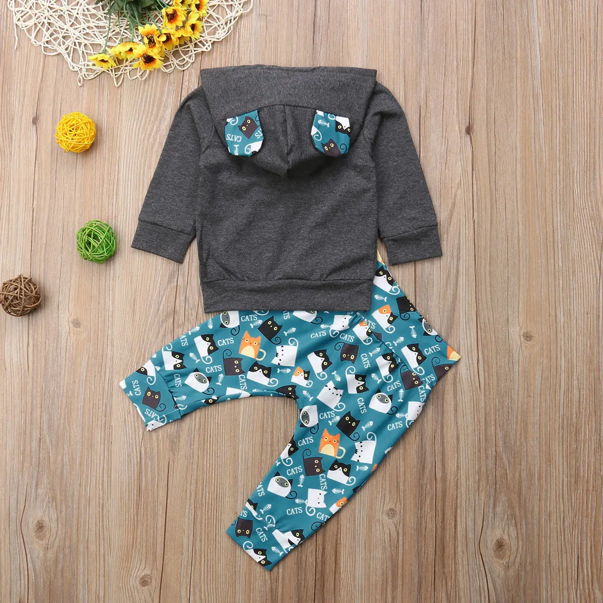 Pudcoco Baby Set 0-24M USA Newborn Kid Boy Girl Clothes Hooded Tops + Pants Outfits Tracksuit | Детская одежда и обувь