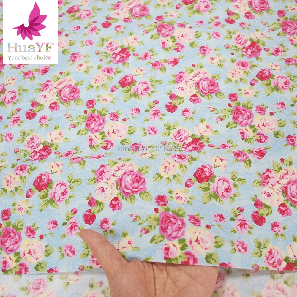 Новое поступление цветочной серии набивная саржевая хлопковая ткань для