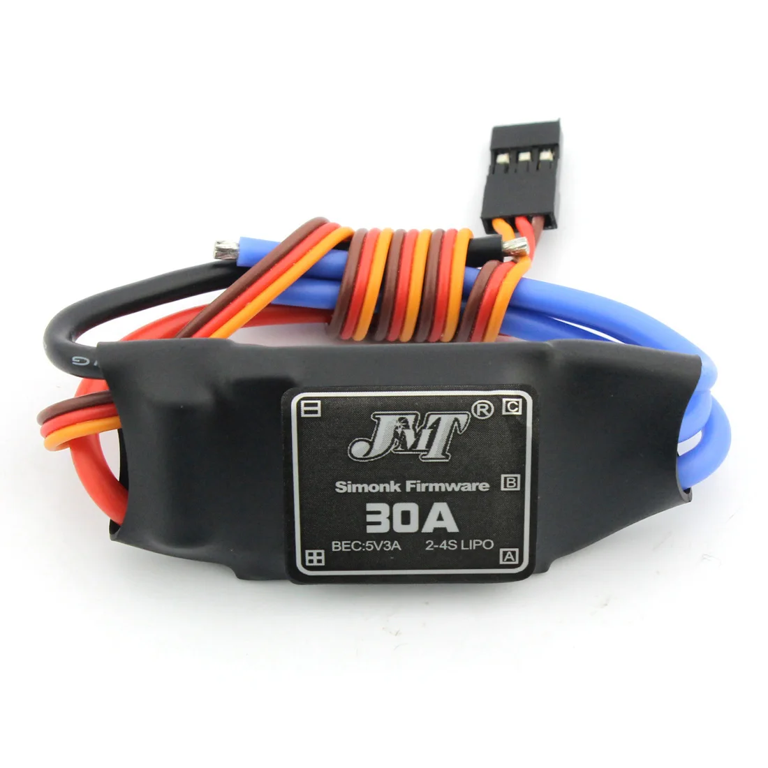 

XT-XINTE Simonk прошивка 30A ESC электрический регулятор скорости с 5V 3A BEC для 2 до 4s Lipo батарея F18203