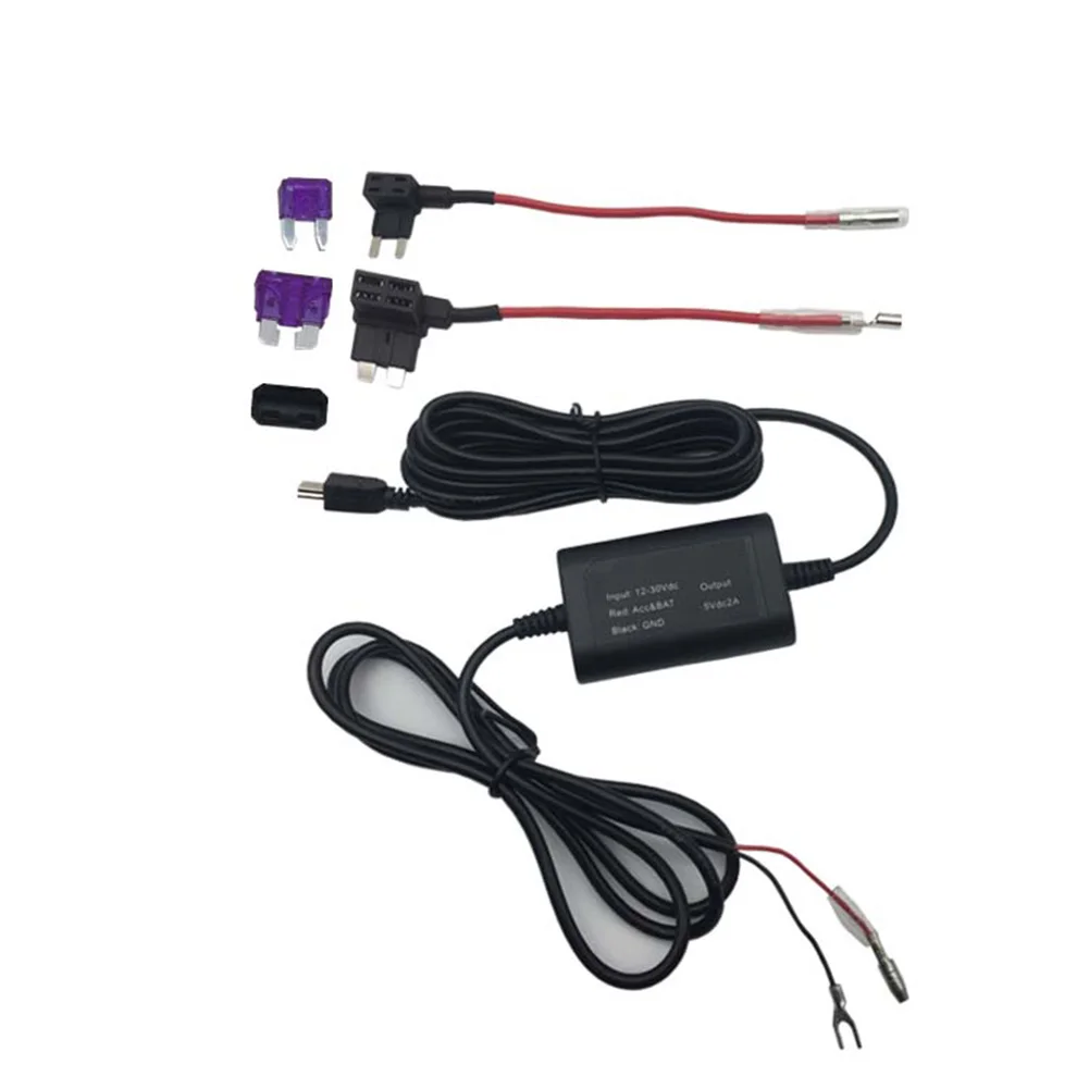 Кабель для зарядки от 12 в 24 до 5 В с Mini USB защитный кабель видеорегистратора
