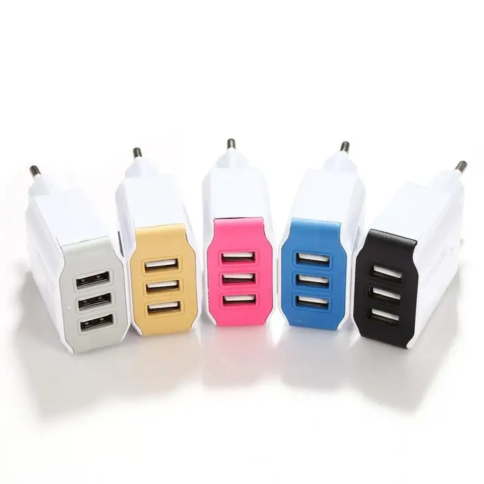 Universal Multi Port USB Charger 3 Ports Travel Wall Power Adapter EU Charging For iPhone Xiaomi for Sam sung|Зарядные устройства|