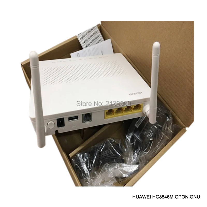 20 шт./лот huawei gpon onu hg8546m 2pots + 4fe 1usb wifi Английский Firmwarel модем телекоммуникационное
