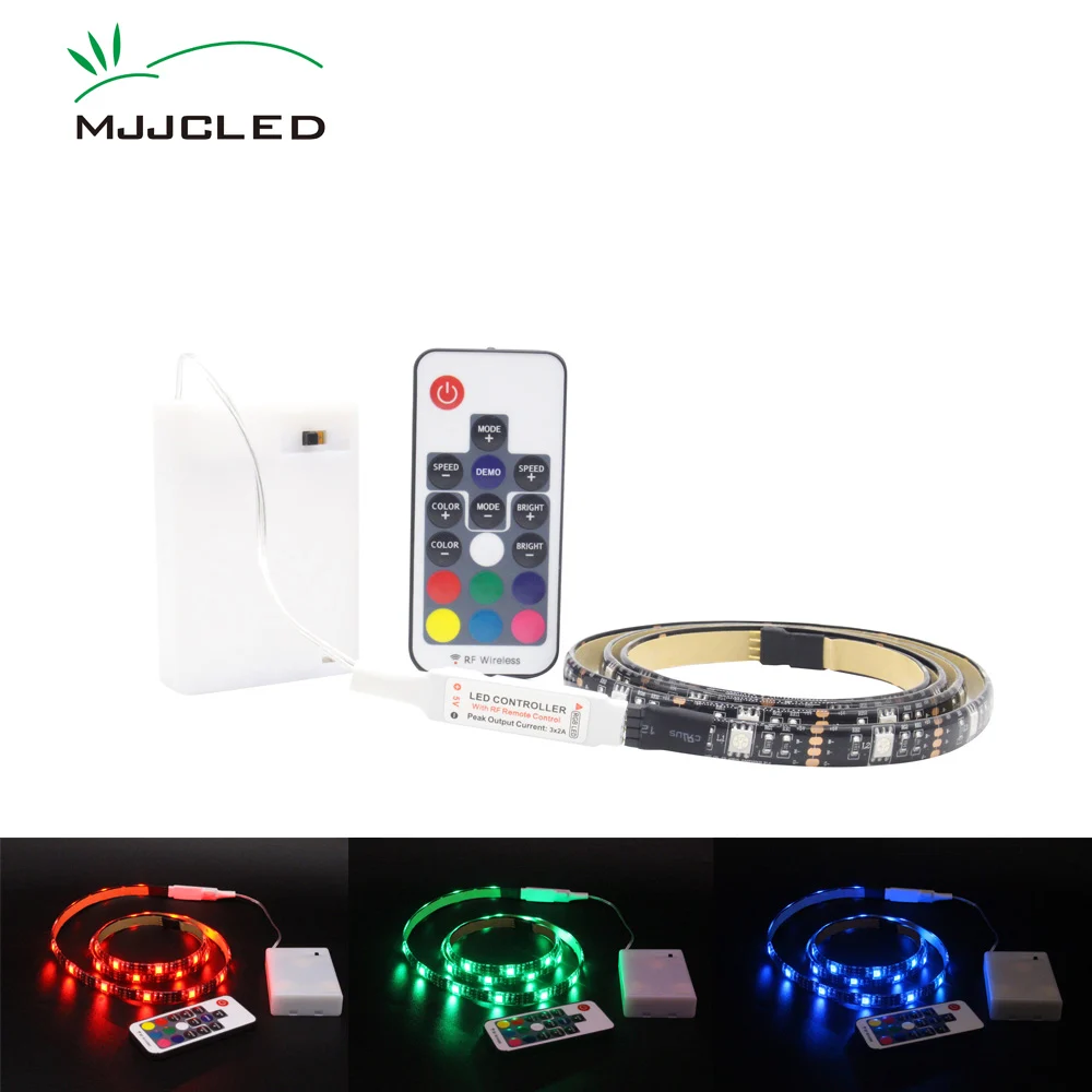 3AA Светодиодная лента с питанием от аккумулятора RGB 5050 Tira Водонепроницаемая 50 см 1