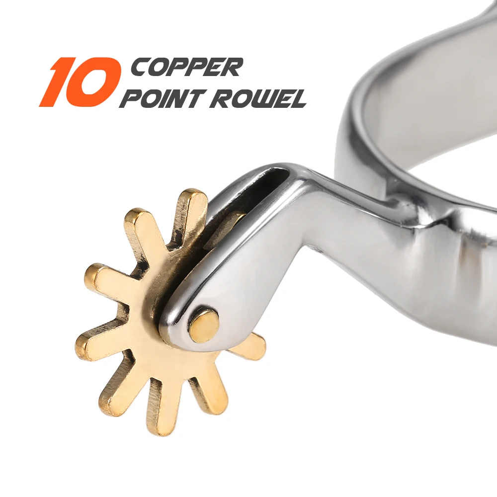 2 шт. Антикоррозийные западные лошадиные Шпоры из нержавеющей стали с медным