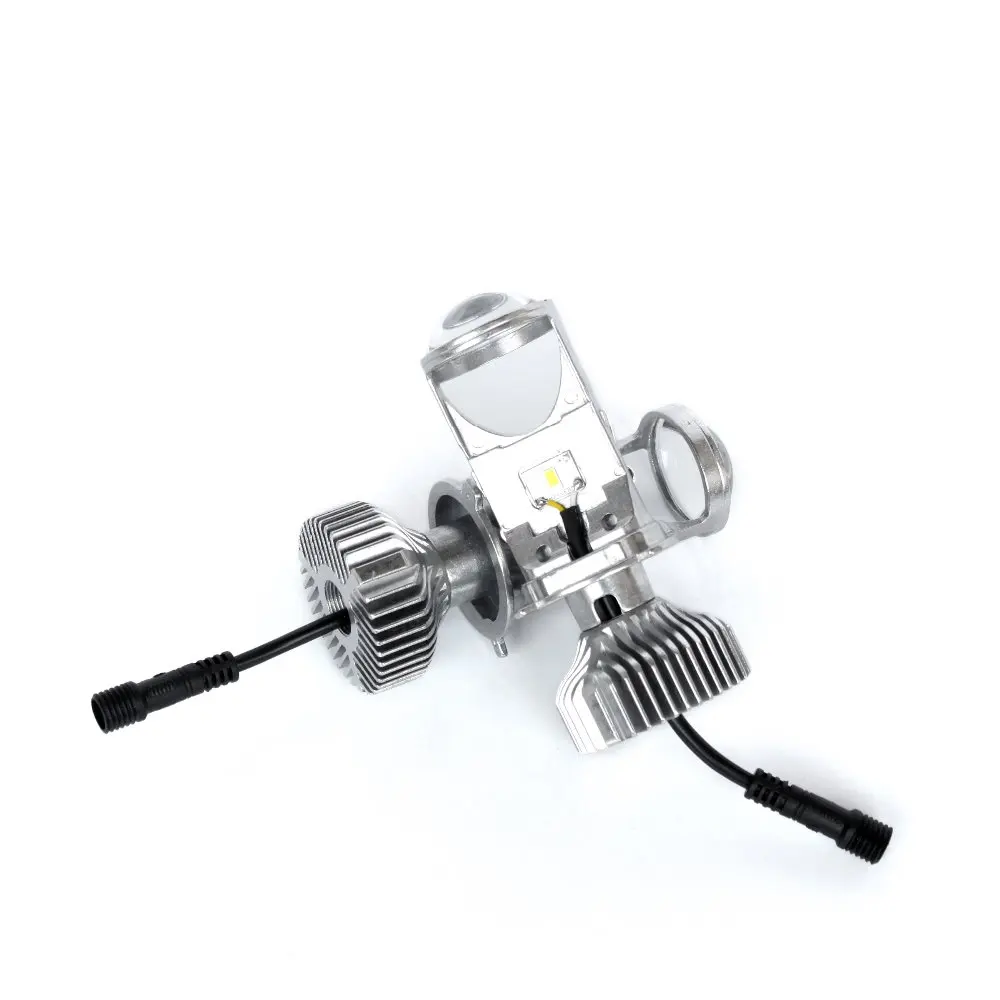 Светодиодная мини фара H4 HB2 9003 двойной дальний и ближний свет plug & play без