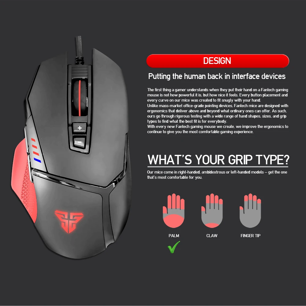 Fantech X11 Mouse Macro Rgb цветная компьютерная мышь Usb Проводная Подсветка 8000 точек/дюйм 8
