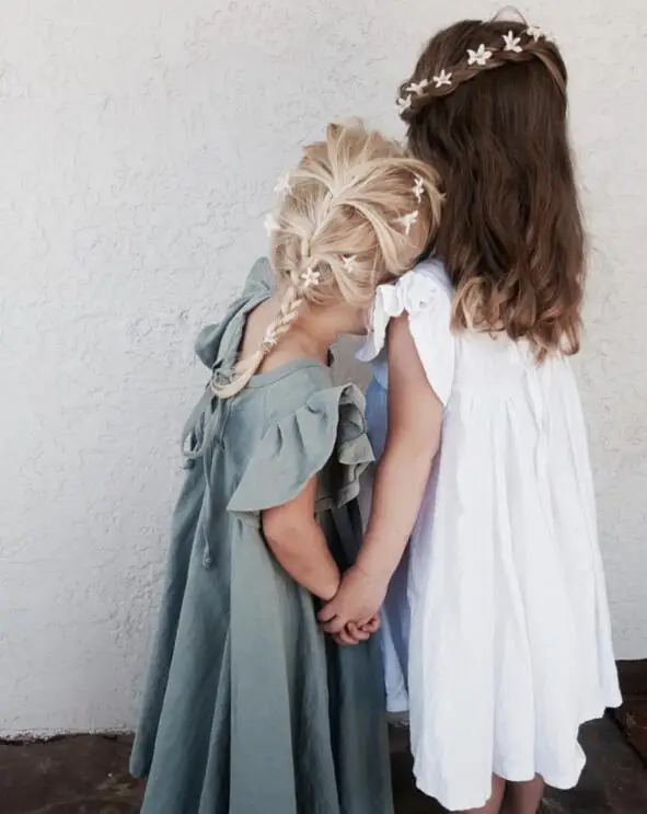 2019 платье для маленьких девочек детское льняное повседневное принцессы одежда