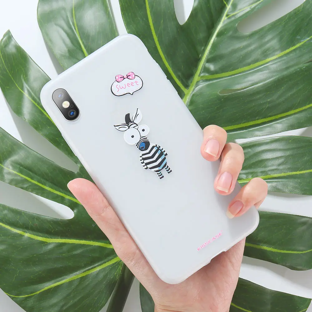 KISSCASE Cute Animal Clear Cases For iPhone X XS Max XR Soft TPU Silicon Girly 6 6S 7 8 Plus 5 5S SE Back Cover |