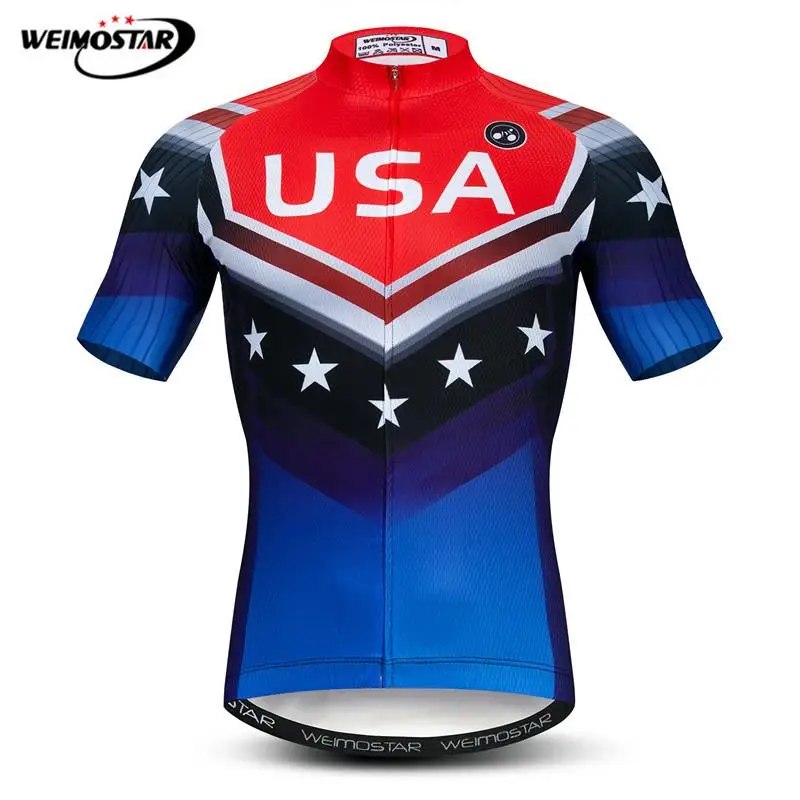 

Weimostar 2021 Pro Велоспорт Джерси мужская летняя команда США велосипедная одежда Maillot Ciclismo летняя быстросохнущая MTB велосипедная Джерси рубашка