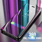 Роскошный зеркальный прозрачный чехол-книжка для телефона Huawei P Smart Plus, кожаный чехол для Psmart 2019 Nova 3i 3 P30 Pro, защитный чехол