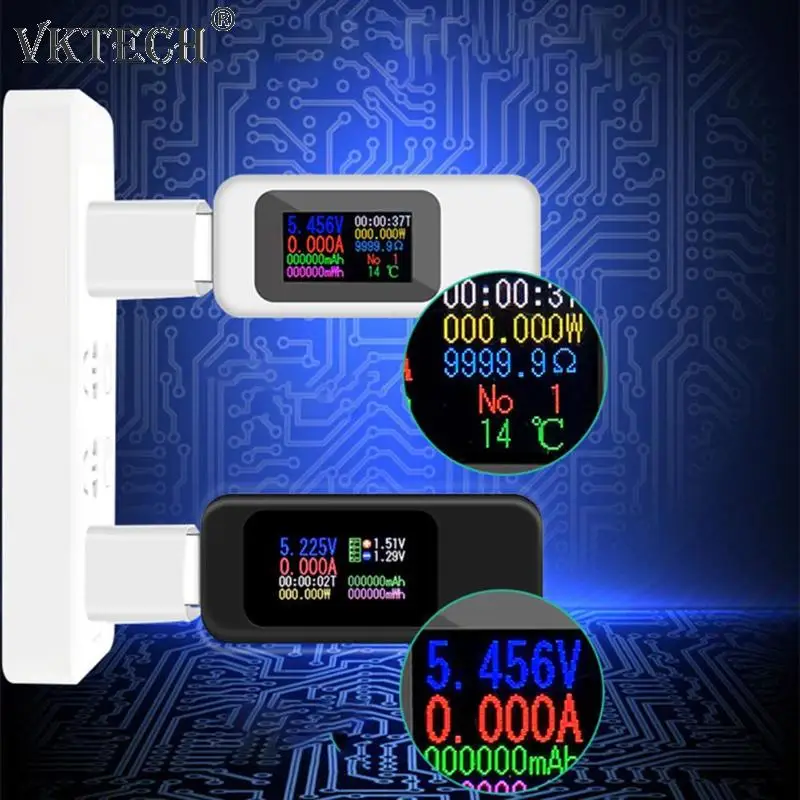 Цифровой USB-тестер 10 в 1 детектор напряжения тока и емкости зарядного устройства |