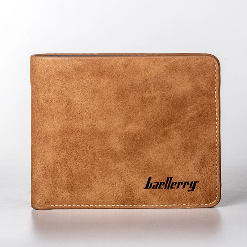 Men's Wallet Short Student Retro Matte Two Fold Vertical Youth Multi-Card Tide | Багаж и сумки